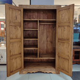 Indian Hand Carved Solid Wooden Cupboard Wardrobe D47